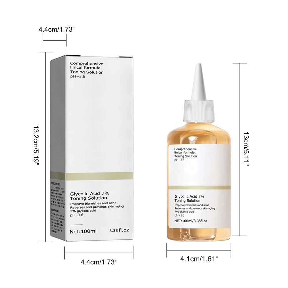 100ml Repairing Facial Oil Nourishing Gentle Glycolic Acid Toner Face Essence Glycolic Acid 7% Toning Solution Skin Care